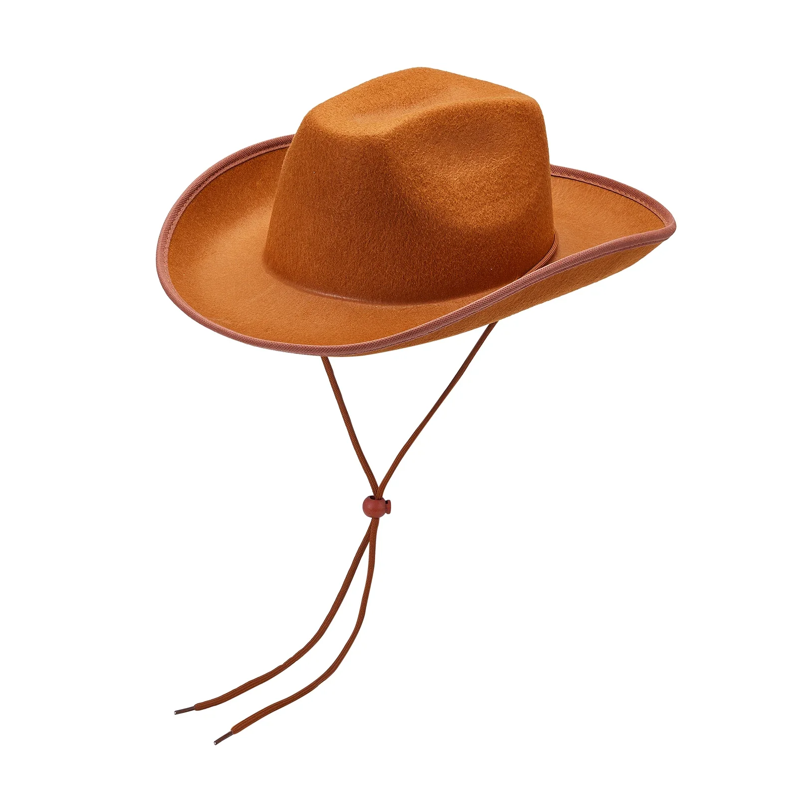 Cowboy Hat Women's Men's Classic Curled Edge Strap Brim Fedora Outdoor Cowboy Hat Western Stage Performance