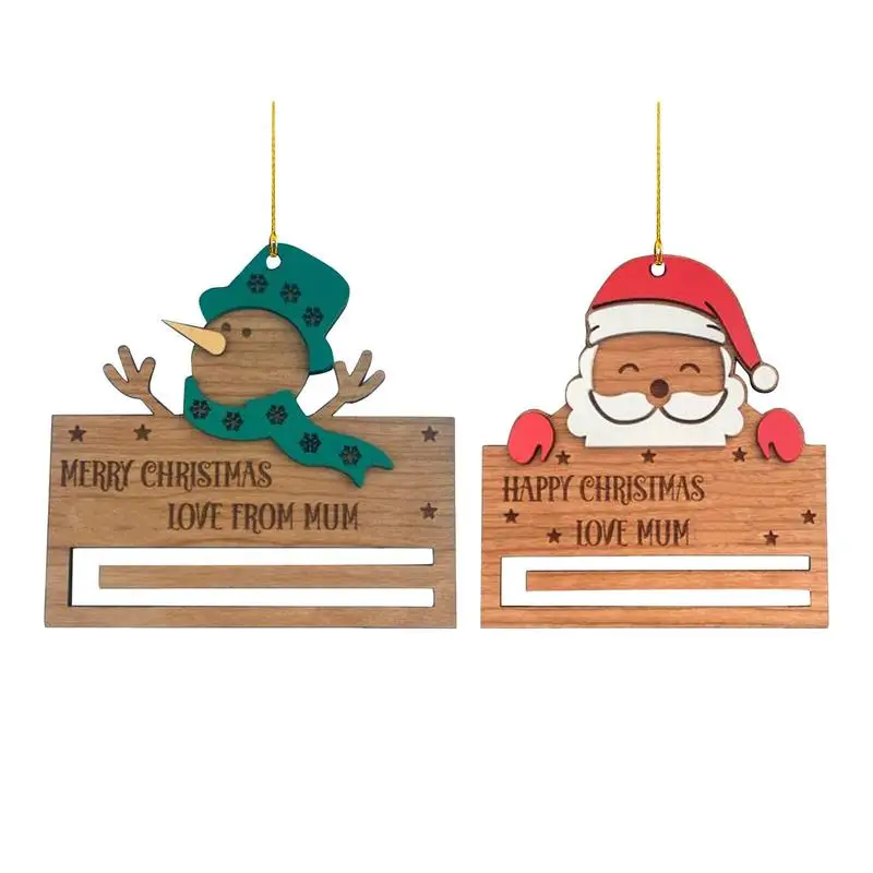 

Деревянный Подарочный держатель для наличных с ремешком, украшение для рождественской тематики, для входа в гостиную, стола, спальни, кабинета