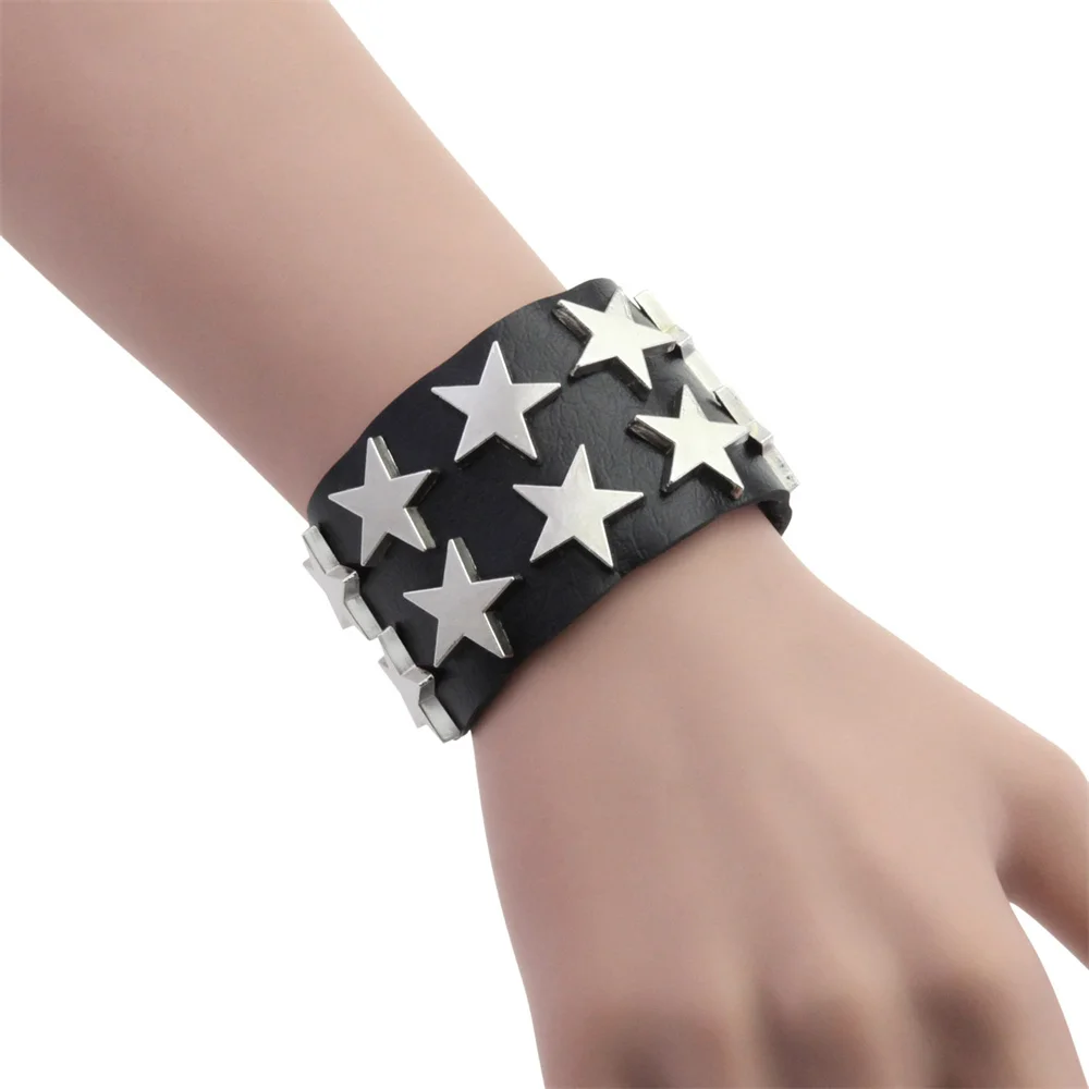 Einfaches Lederarmband mit Sternschnalle - Armband für Paare - Geschenk 4