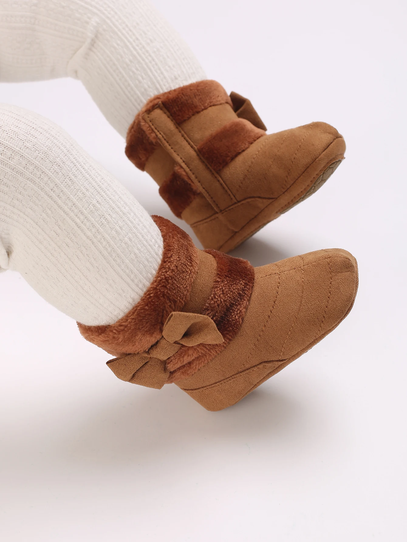 0–18 Monate Baby-Winterstiefel – Plüsch-Schneestiefel mit süßer Schleife | Warmer erster Schritt – Detail 30