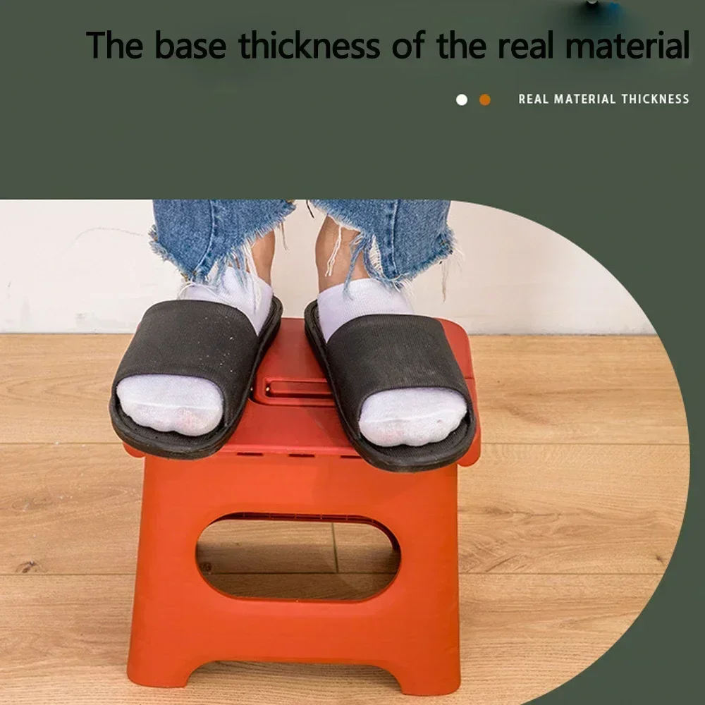 Description Picture 5 of itemKids Children Thickened  Plastic Step Stool Portable Folding Chair Small Bench Stool