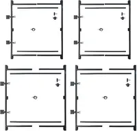 Build Kit, Adjustable 60""-96"" Lockable 2 Way Gate (2 Pack) With Building Kit, 36""-60"" (2 Pack) 1