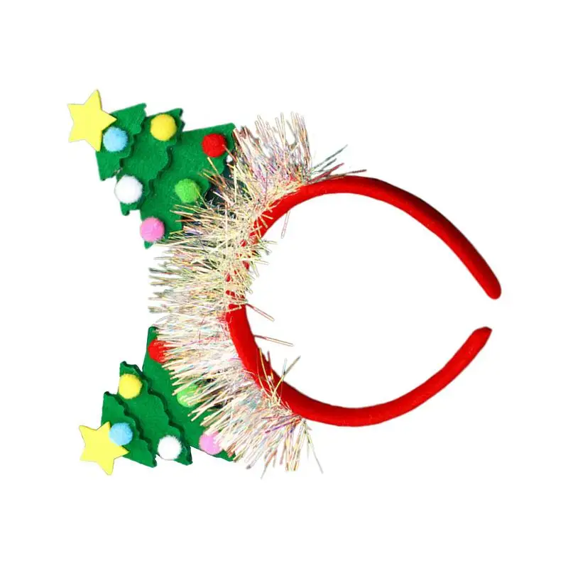 Christmas Headbands Christmas Tree Sequin Hair Hoops For Cosplay Decorative Hair Hoops For Party Family