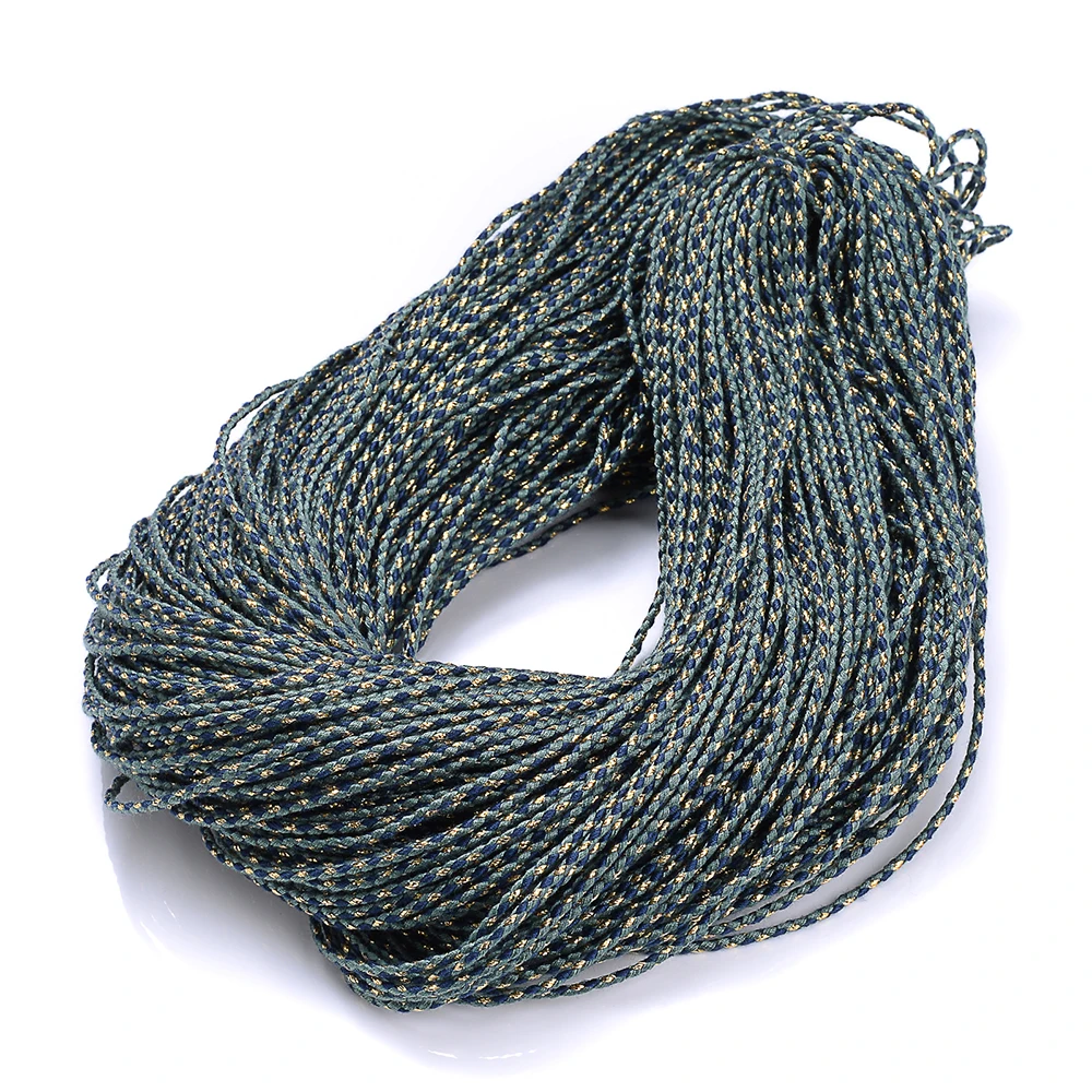 2mm Four-Strand Three-Color Braided Cotton Woven Rope Twist Jewelry line  DIY Hand Rope Lanyard