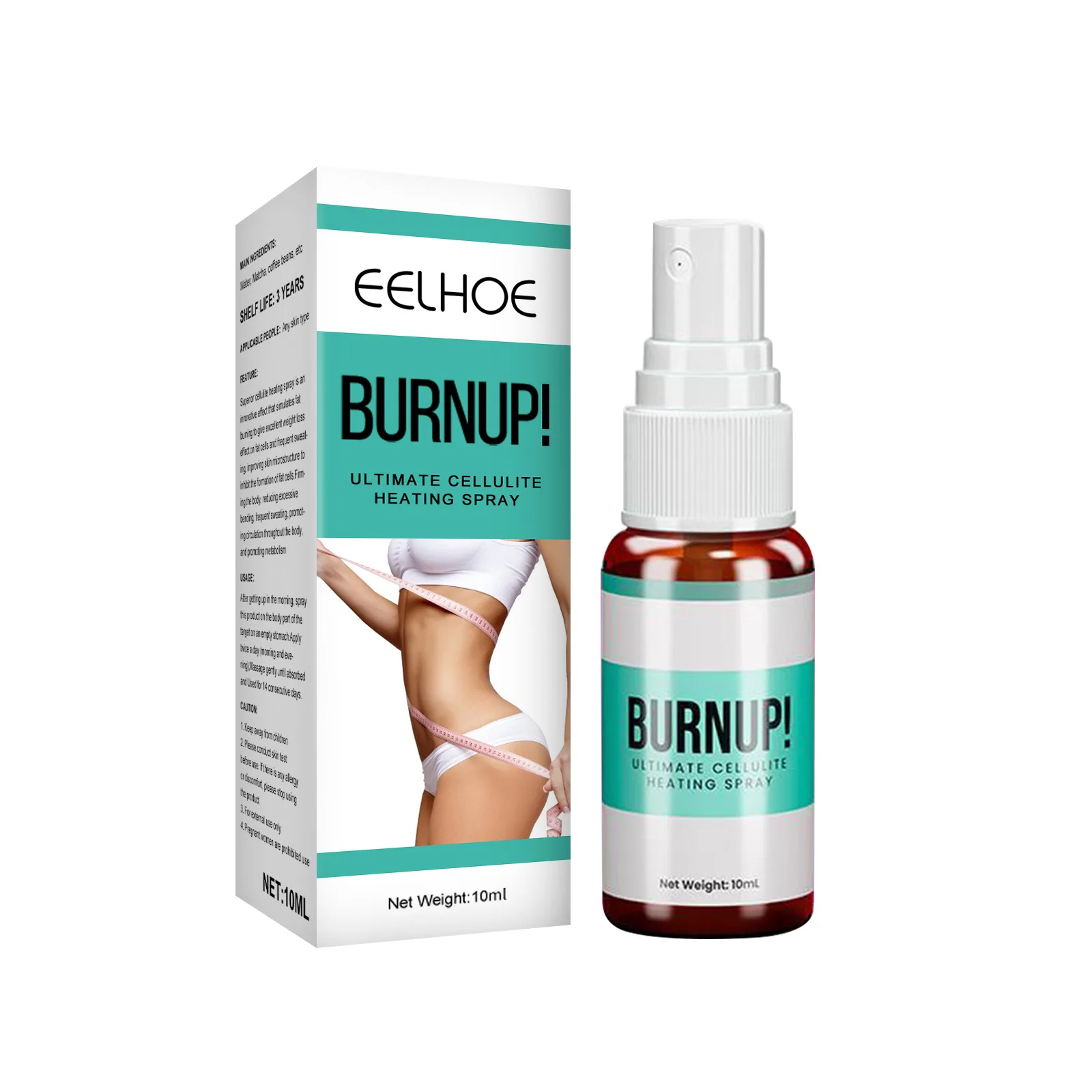 Fat Burning Spray Fast Weight Loss Eliminate Cellulite Skin Elasticity Breakdown Massage Heating Improve Skin Burner Slimming