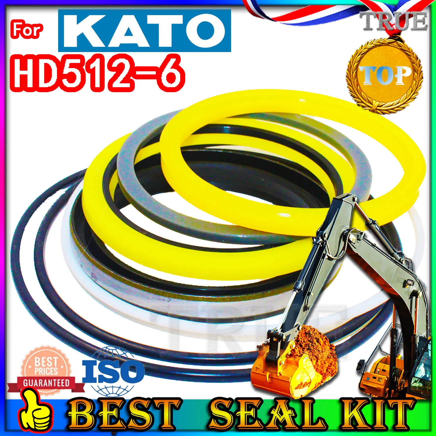 

For KATO HD512-6 Oil Seal Repair Kit Boom Arm Bucket Excavator Hydraulic Cylinder HD512 6 Best Reliable Mend proof Center Swivel