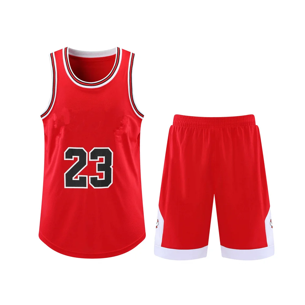 Men Sports Suit American Men's Basketball Jerseys Shorts Sleeve Training Vest