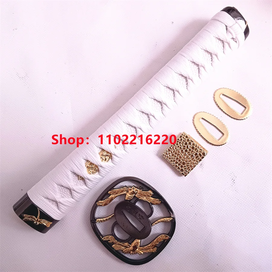 

A Set Handle Tsuka Alloy Tsuba Handguard Guard Fuchi Kashira Menuki Habaki Seppa For Japanese Samurai Katana Sword Fittings New