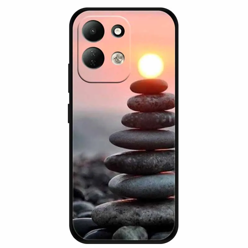 Lion Design Soft Silicone Phone Cover - Black TPU Bumper Case