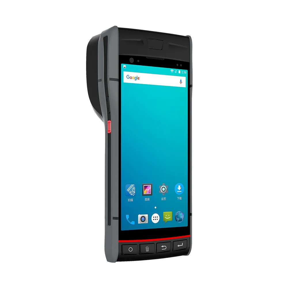 터치스크린 바코드 스캐너 구글 플레이 창고용 휴대용 POS 안드로이드 터미널 모바일 PDA 프린터 포함