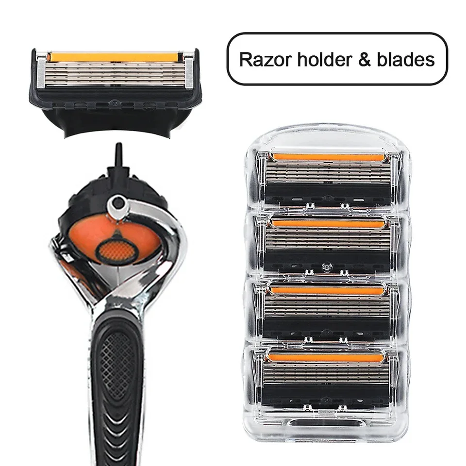 Manual shaver 5-layer stainless steel classic washable replaceable blade
