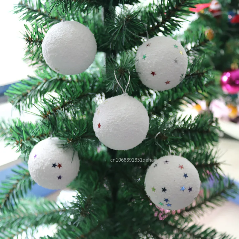 6PCS Christmas Tree Balls 8cm 6cm 4cm Big Christmas Ball Decor Christmas Tree Hanging Pendant Ornaments Set for Xmas New Year