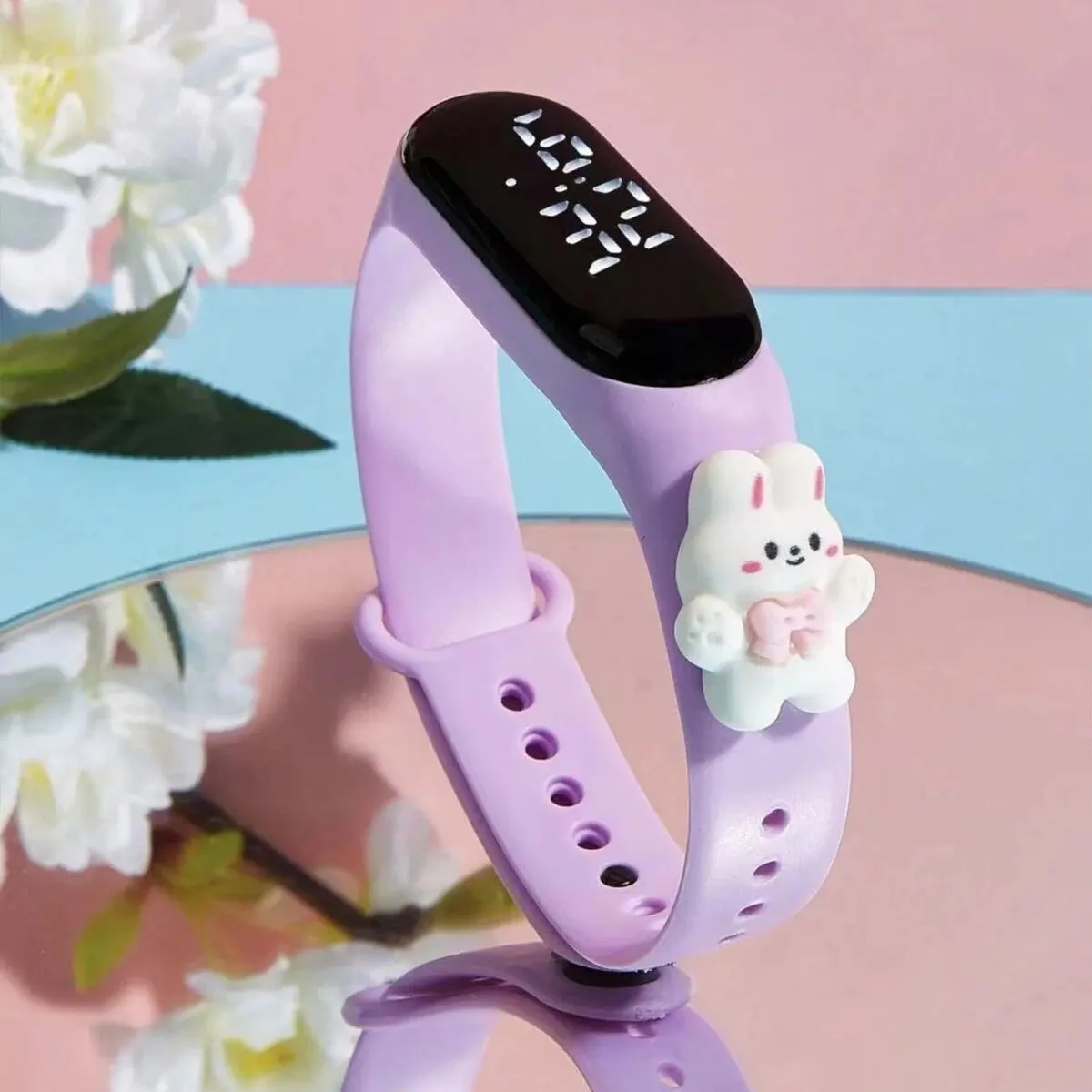 子供用漫画LEDタッチ電子時計、学生用ブレスレット、新しい