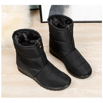 Stivali termici invernali da donna per donna, neve, invernali, caldi, trekking, lavoro, comodi stivali, scarpe da ginnastica, scarpe da trekking, scarpe da donna, taglia 34, Blu, 47 EU