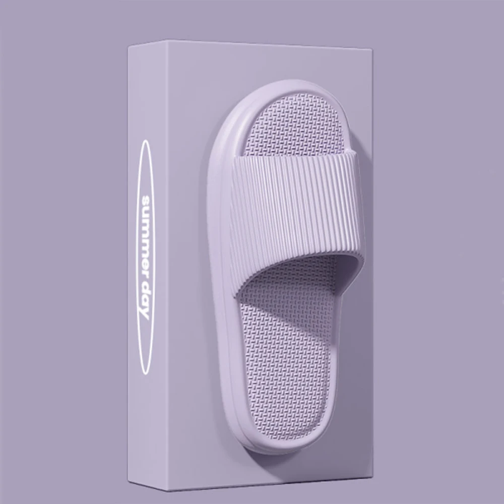 Slippers sandals shoes thick platform cloud EVA soft sole pillow slides summer beach flip flops women non-slip bathroom home
