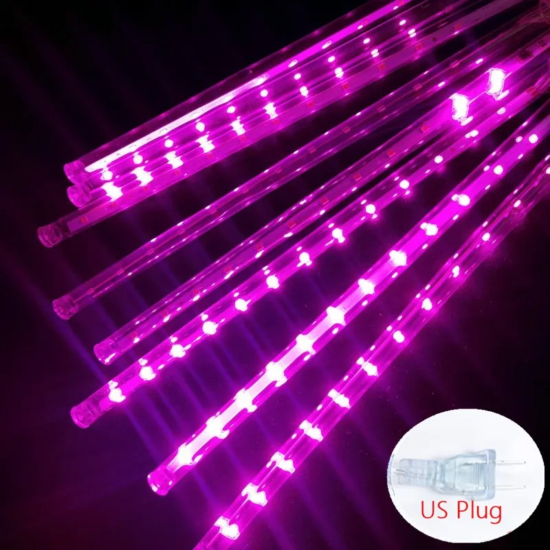 30/50cm LED Meteor Shower Fairy String Garland Lights Christmas Decorations Outdoor Wedding Street Garden Decor 32/24/12 Tubes
