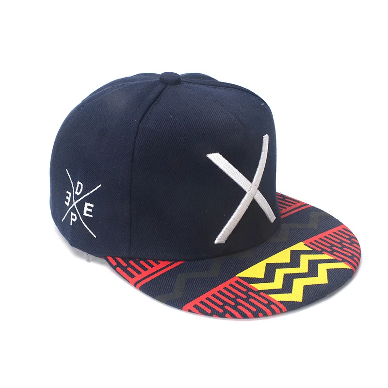 New embroidered X baseball cap Outdoor Sun Block dance hat Hip Hop flat brim hat 3