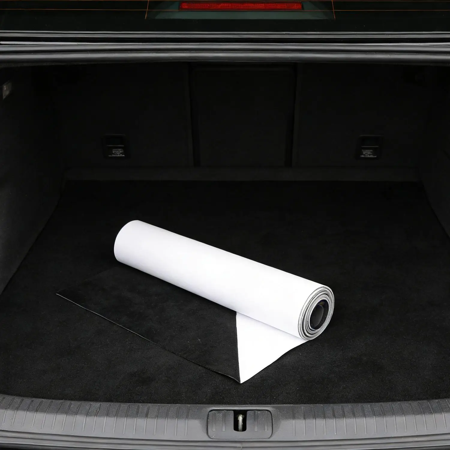 Schwarzer Selbstklebender Wildleder-Stoff mit Klebstoffrückseite für Autopolsterung, Reparaturmaterial für DIY Armaturenbrett, Tür und Autoinnenraum – Detail 2