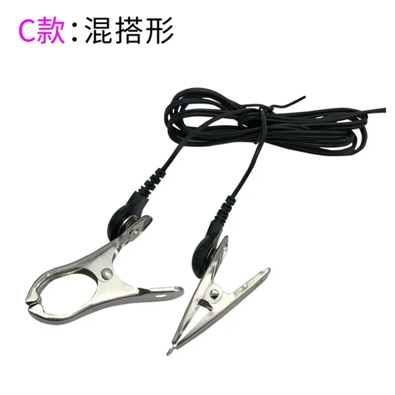 Electro Sex Toys Electric Sex Toys Accessory Electric Shock Nipple Clamps Physical Therapy Labia Clip Masturbation Pulse Full Body Massager Breast Clips