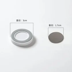 Magnetic Wall Organizer with Strong Hooks for Keychains and Accessories (White)