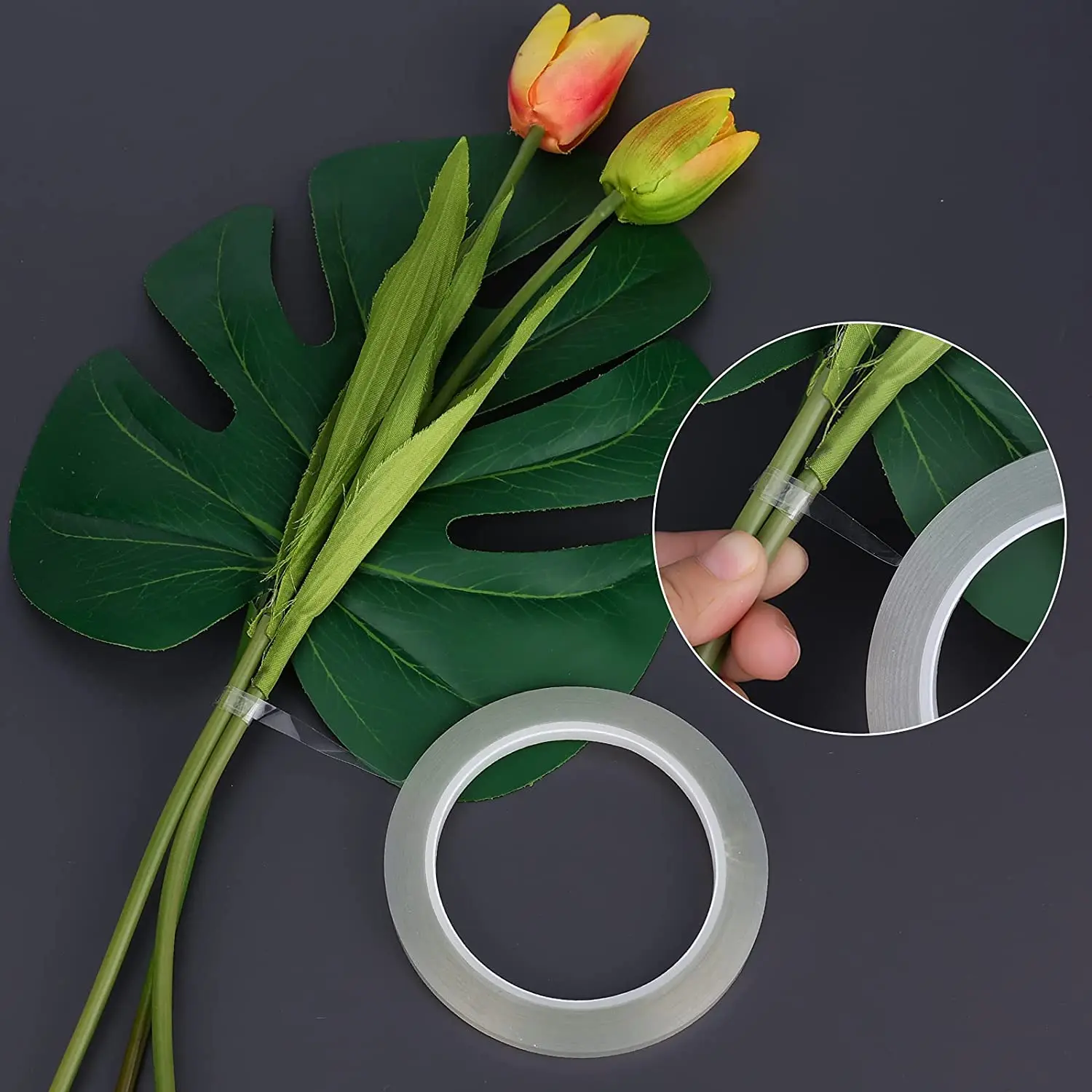 Clear Floral Tape Waterproof Florist Tape For Fresh Flower Crafts