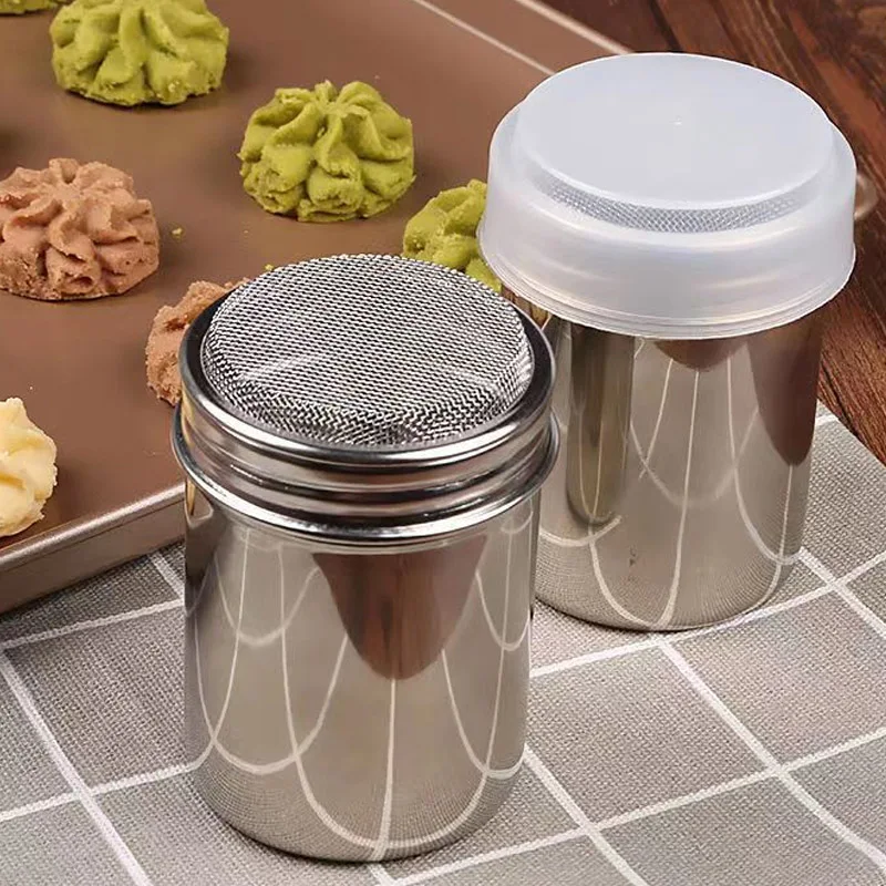 Stainless Steel Powder Sugar and Cocoa Duster Shaker for Kitchen and Barbecue Use