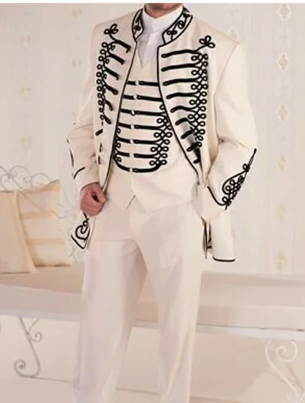 

Мужская белая униформа эпохи Возрождения в европейском стиле, костюм для театра в стиле ретро, бальное платье для выступления на сцене