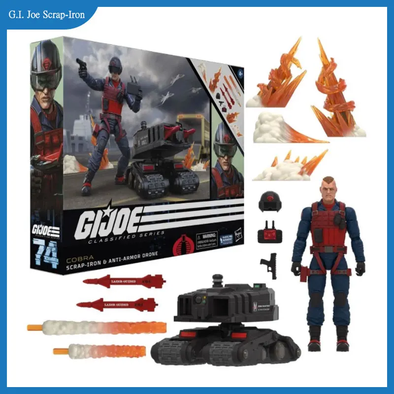 

G.I. Joe Classified Series Scrap-Iron & Anti-Armor Drone No. 74 Cobra Copperhead No. 72 Action Figure Collectible Model Toy
