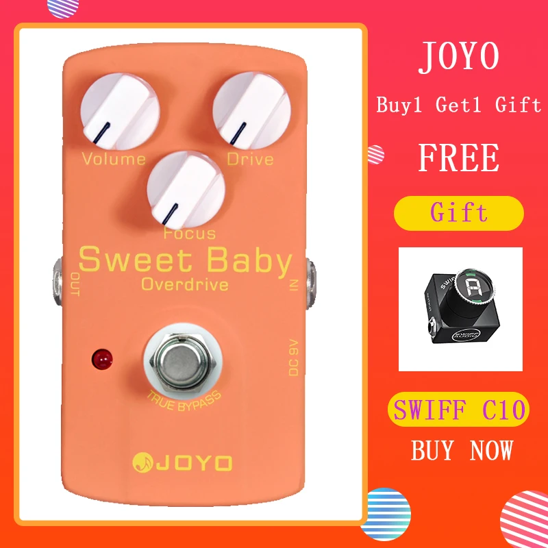 

JOYO Guitar Effect Pedal JF-36 SWEET BABY Overdrive Pedal Low-Gain Adapt to Various OD Styles True Bypass Electric Guitar Pedal