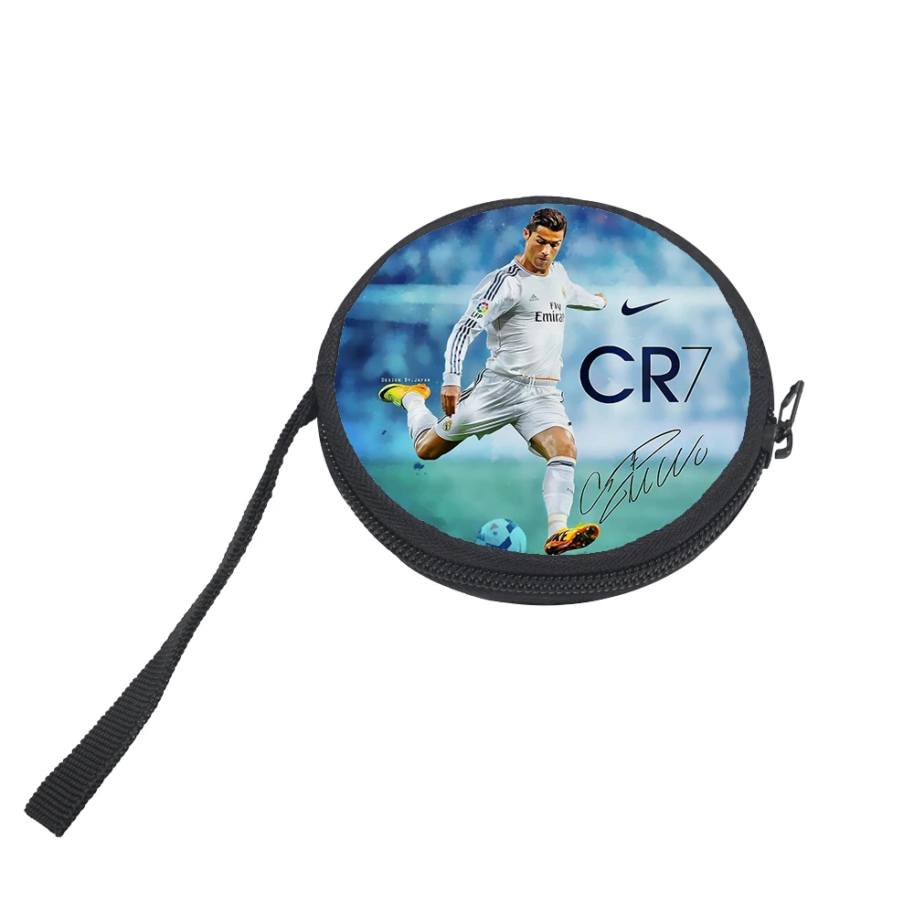 Coin Purse Football C-CR7 Anime Coin Purse Wallet Kids Action Figures Toys Peach Princess Luigi Cute Storage Bag