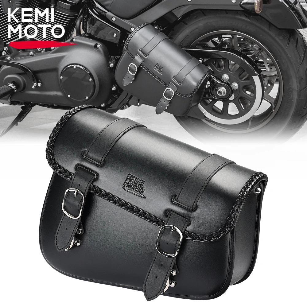 MotorcycleSwingarmBagSyntheticLeatherSideToolBagsUniversal