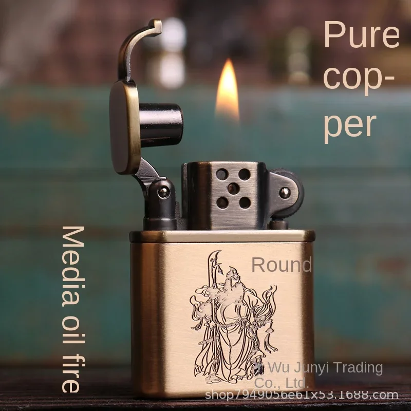 

Dolphin welcomes HY-676 pure copper old nine-door kerosene lighter vintage retro windproof creative men's approval