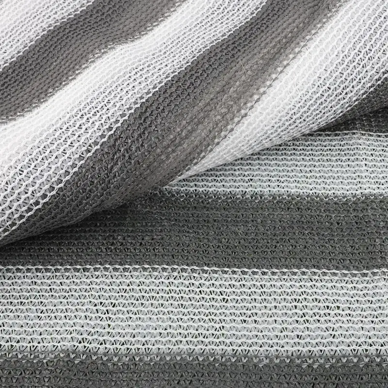 Graues Streifen-Sonnenschutznetz, Zaun, Sichtschutz, Netz für den Außenbereich, Sonnenschutznetz, Gartengehäuse, Netz, Auto-Markise, Pflanzen, Schuppenabdeckung – Detail 7