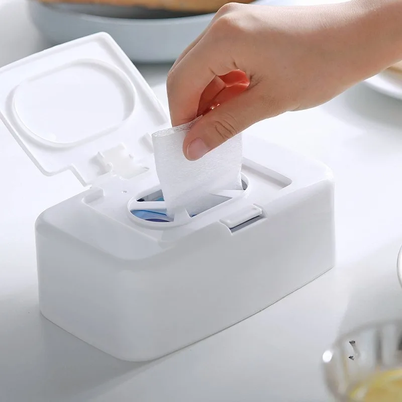 1pcs Wet Tissue Box Wipes Dispenser Portable Wipes Napkin Storage Box Holder Container 4