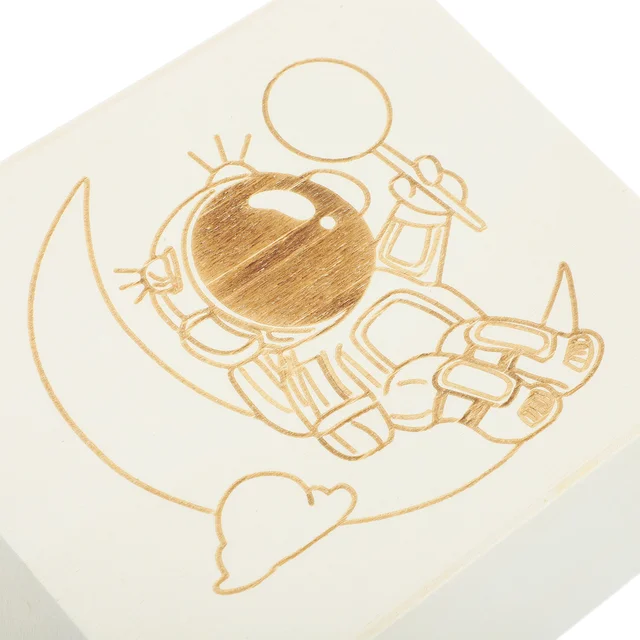 Fa Rajzfilm Űrhajós Malacka Bank Mentő Doboz Asztal Csak Megmenti A Piggy Bankot - Image 2