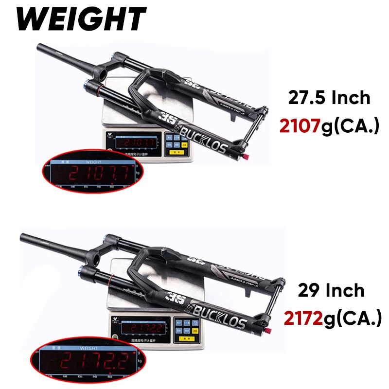 27.5/29In MTB Bike Front Suspension Air Fork Travel 160mm 15*110mm