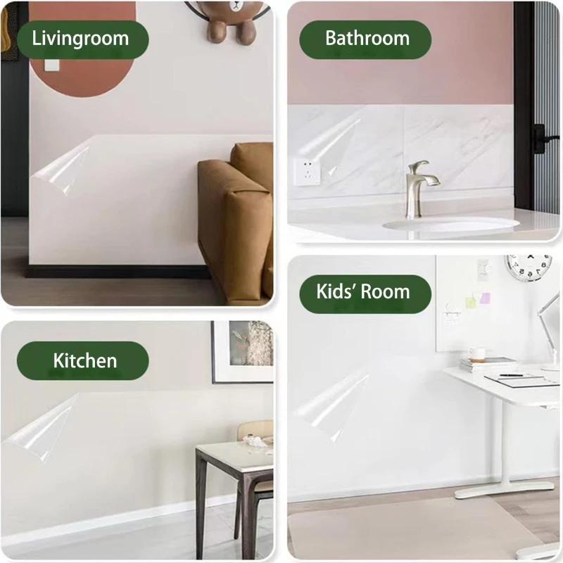 Clear Wall Self Adhesive Stick Wallpaper Oil Proof Waterproof Contact Paper PVC for Kitchen Office Wallpaper Cabinets