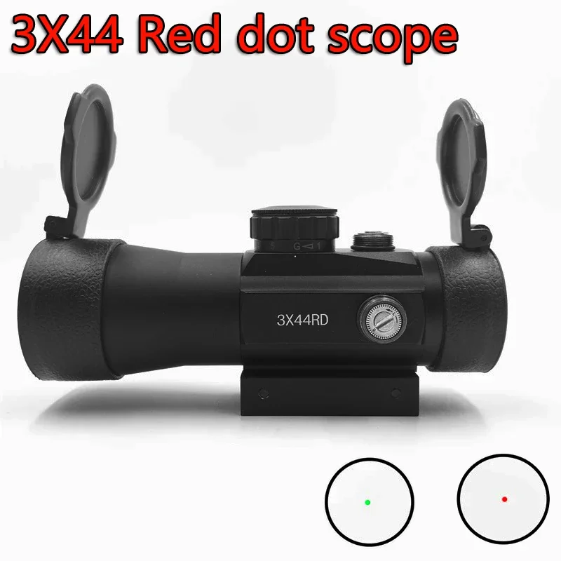 Red Dot Sight Scope 3X44 M3 Tactical Optics Riflescope Fit 11/20mm Rail 1X40 for Outdoor Shooting
