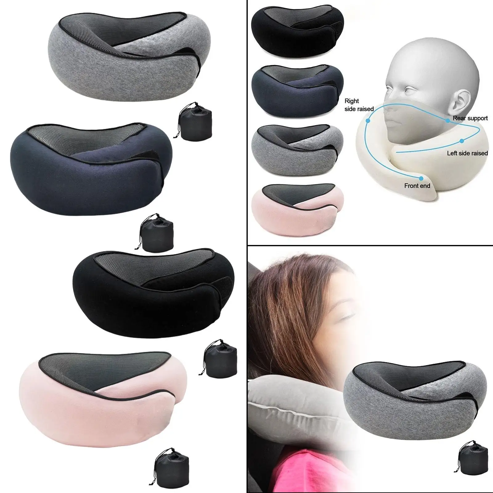 Airplane Travel Pillow Plane Accessories Headrest for Office Train Traveling