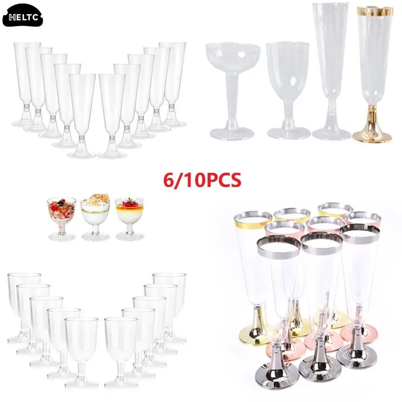 BICCHIERI DA VINO monouso, bicchieri da vino in plastica senza manico