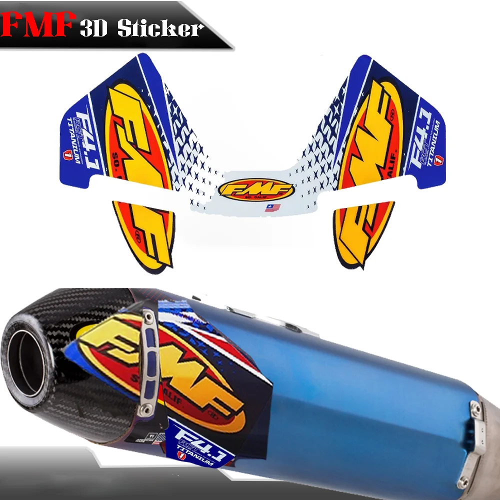 

For FMF 4 1 Motorcycle Escape Exhaust Stickers Motocross Pitbike KTM Husqvarna Honda Kawasaki Yamaha EXC CRF KLX 350 300 250 230