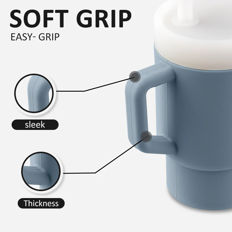 YLA Baby Drinking Mug Outgoing Silicone Coffee Mug Silicone Lid and Straw Unisex 6 Months and Older drinking cup,water cup,silicone cups,feeding cup
