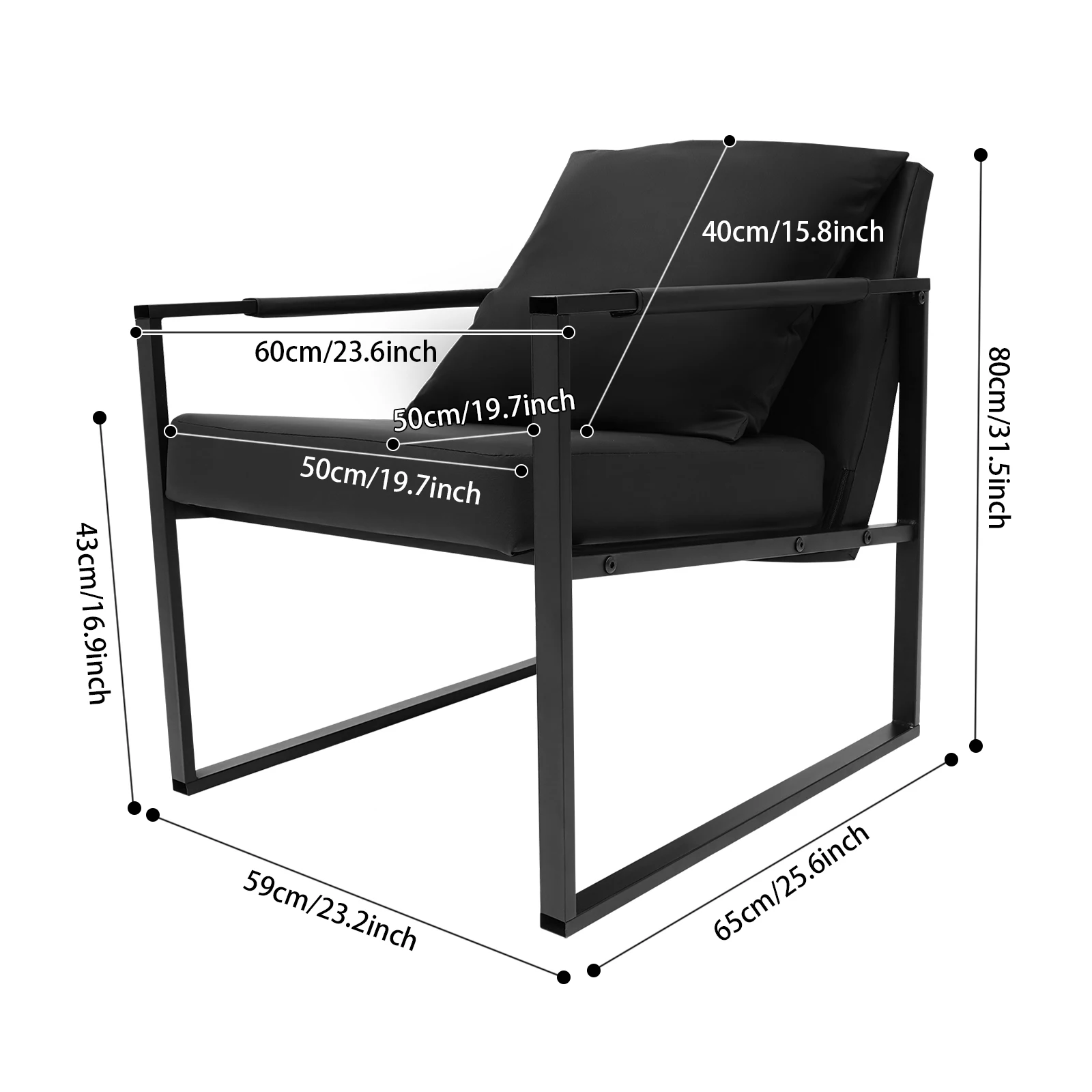 Sessel Lounge Chair Moderner Sessel für Wohnzimmer Liegestuhl – Detail 33