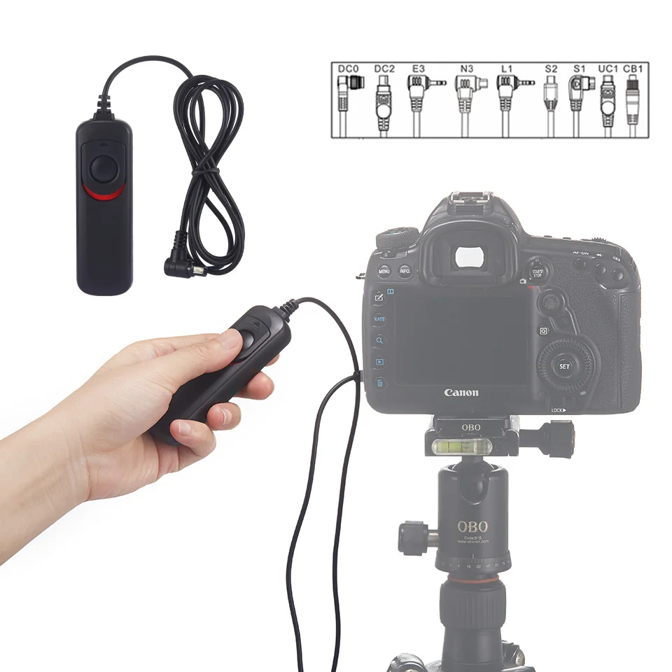Dslr Fotocamera Timer Cablato Telecomando Otturatore Rilascio Dc0 Dc2 E2 L1 N3 E3 S1 S2 Cavo Uc1 Per Canon Nikon Sony Fujitsu Photo