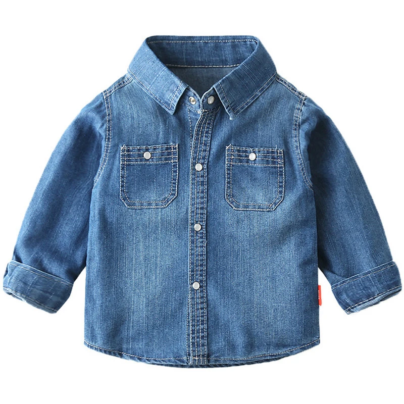 Children's Denim Shirt Denim Baby Boys Shirt Denim Shirts Clothing
