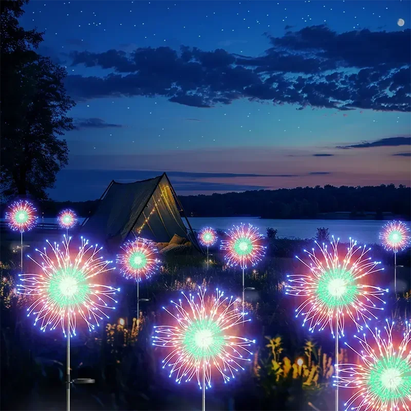 90/120LEDs Solar Garden Lights Solar Firework Lights Outdoor for Pathway Party Wedding Decorative Christmas solar lights garden light solar decoration light