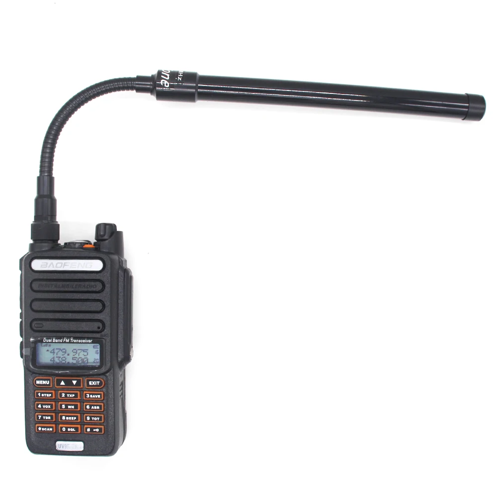 AT-33 Goose Tube SMA-Female Dual Band 144/430Mhz Foldable CS Tactical Antenna For Walkie Talkie Baofeng 5R BF-888S Radio wouxun walkie talkie antenna sma f na 771 vhf uhf dual band for walkie talkie radio kenwood baofeng uv 5r 888s uv82 144 430mhz