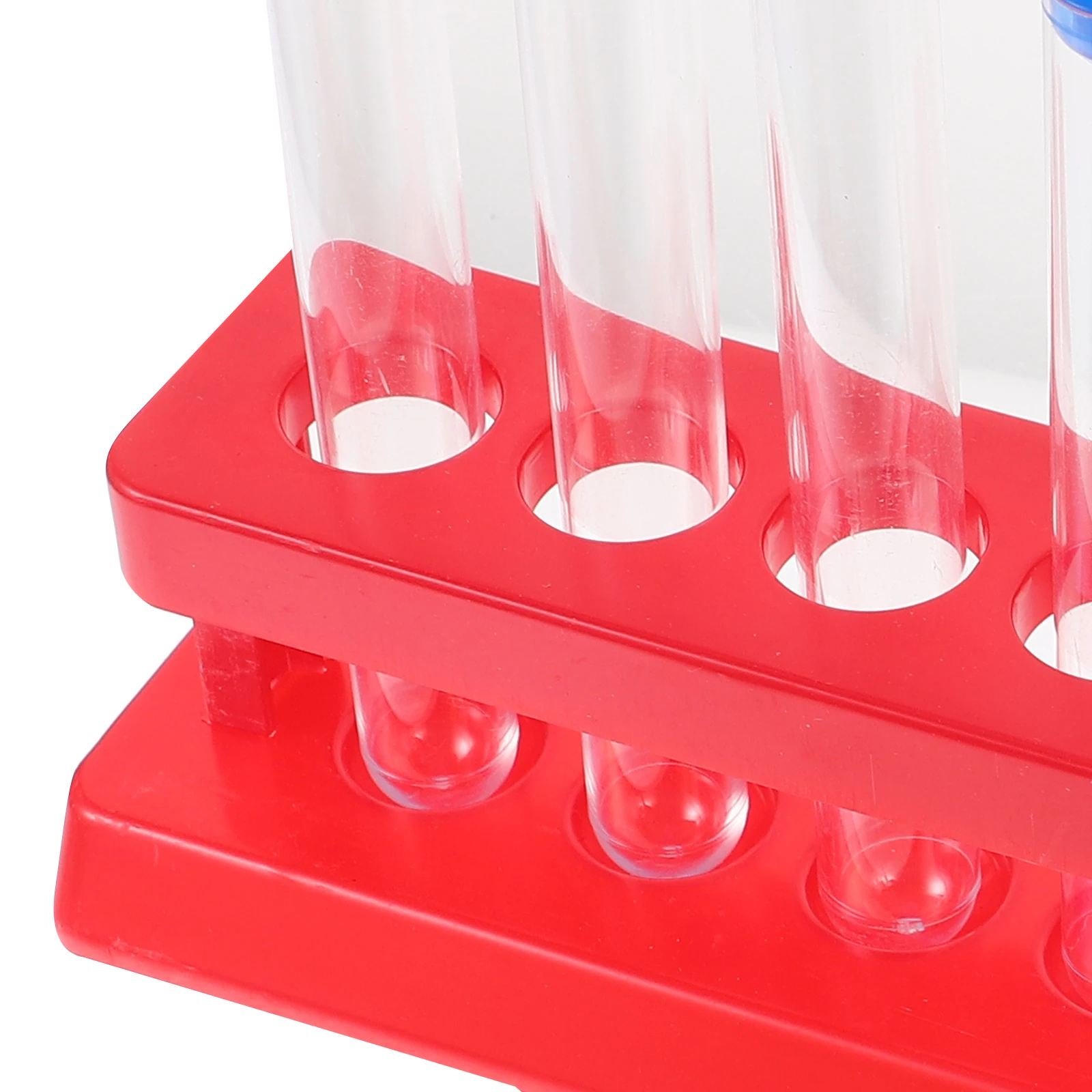 1 Set Kids Plastic Test Tubes Droppers Tube Rack 4 Tubes 1 Rack plastic test tubes plastic centrifuge tube holder