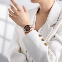 NAVIFORCE Luxury Ladies Electronic Watch Date Display Luminous Mode LED Lamp 3ATM Waterproof Stainless Steel Strap Elegant Watch