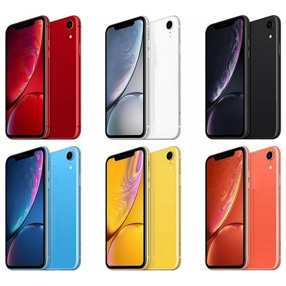 Apple iPhone XR Unlocked Used Mobile Phone 6.1" A12 3GB RAM 64GB/128GB/256GB ROM Hexa Core 12MP 4G LTE Original iOS Cellphone
